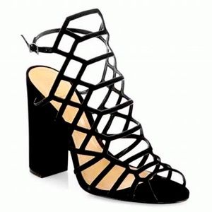 Schutz Block Heel Cage Shoes (sz 7.5)